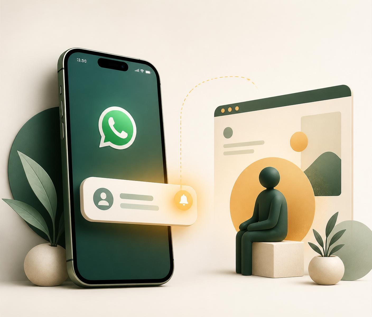 Instant WhatsApp notification when a visitor is waiting